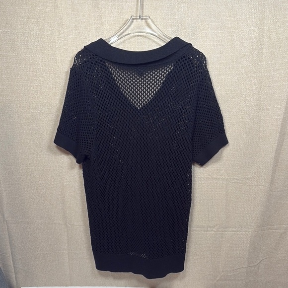 Torrid Black Mesh Knit Blouse Size 2 - Picture 6 of 11